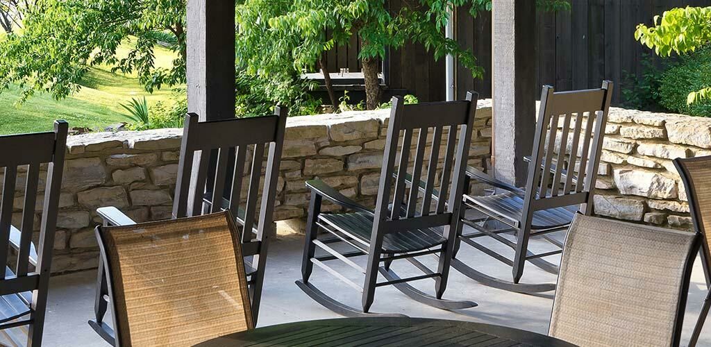 Chairs on a deck